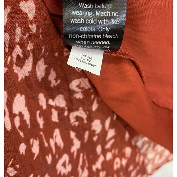 Simply Vera Vera Wang Midi Skirt Womens Size Large Sharkbite Hem Burnt Orange - Picture 5 of 14